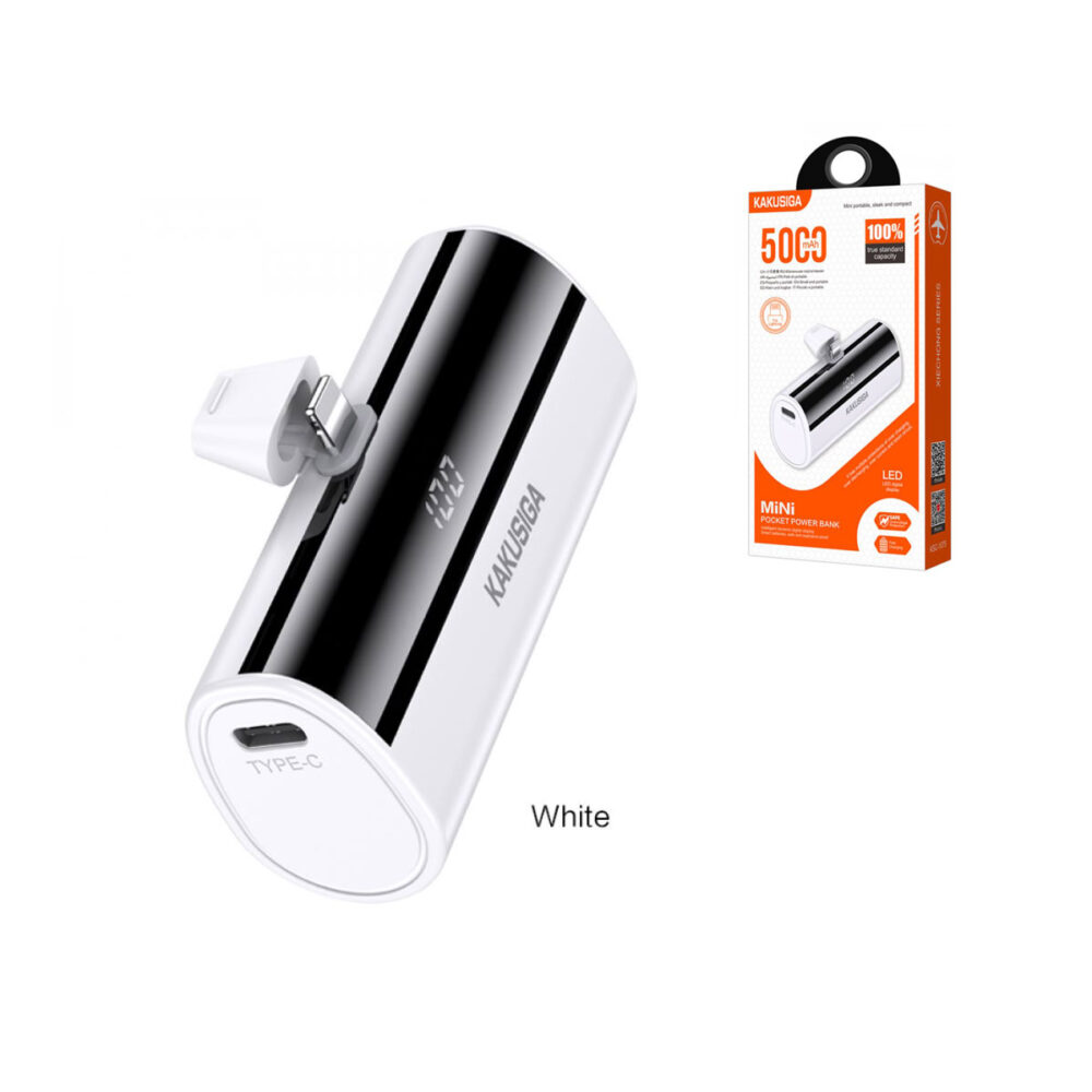 KSC-1075/WHITE/LT POWERBANK LIGHTNING 5.000mAh ΛΕΥΚΟ