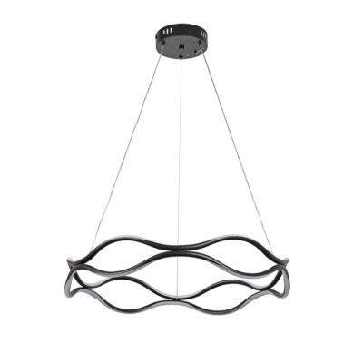 Inlight Κρεμαστό φωτιστικό LED 80W 3CCT (by switch on base)  D:60cm (6097-Black)