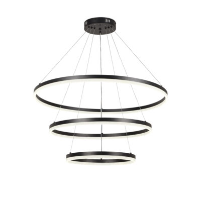 InLight Κρεμαστό φωτιστικό LED 100W 3CCT (by switch on base) D:60cm (6095-A-Black)