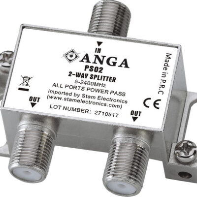 ANGA PS02 Splitter 2 Εξόδων 5-2400MHz Με διέλευση τάσης