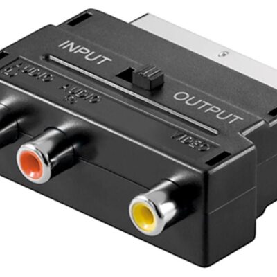 Adapter SCART αρσ. σε 3 RCA θηλ. Με διακόπτη In / Out