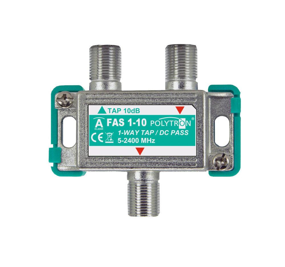 FAS 1- 10 1-way F-tap SAT 5-2400 MHz