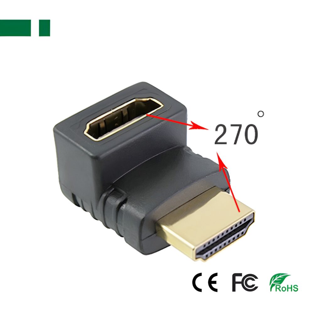 Adapter ANGA PS-A012 HDMI (A) αρσενικό σε HDMI (A) θηλυκό 270 μοίρες