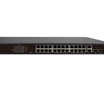 Uniview NSW2010-24T2GC-PoE-IN 24PoE 100Mbps +2 Combo Ports 1000Mbps Ethernet Switch έως 250m