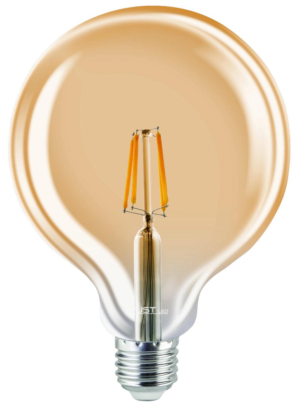 JUST LED JUSTLed-LED Filament Ε27 G125 12W 3000K Θερμό Amber (B271212201)