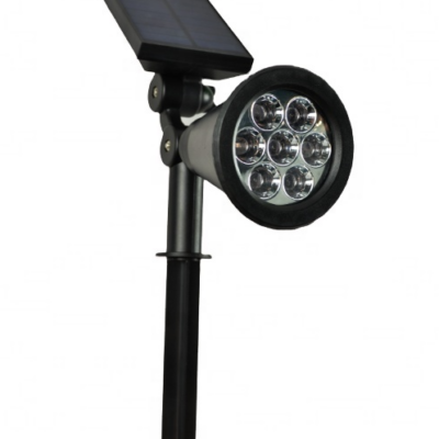 Spot ηλιακό LED 7W μπηχτό IP65 6000K Μαύρο EVIVAK