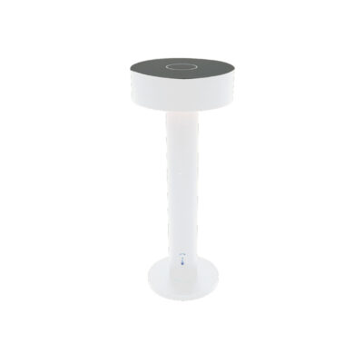 Inlight Rechargeable LED 2W 3CCT Touch Table White Lamp D:22x9cm (3053-White)