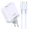 KSC-933/WHITE/TC ΦΟΡΤΙΣΤΗΣ USB ΣΕ 2 TYPE-C 65W
