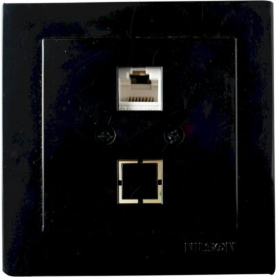24221044 Μαύρη πρίζα δικτύου CAT5 GEYER