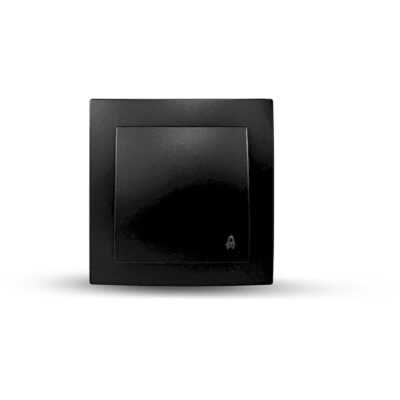24381012 Μαύρο ματ μπουτόν κουδουνιού 12V-220V GEYER