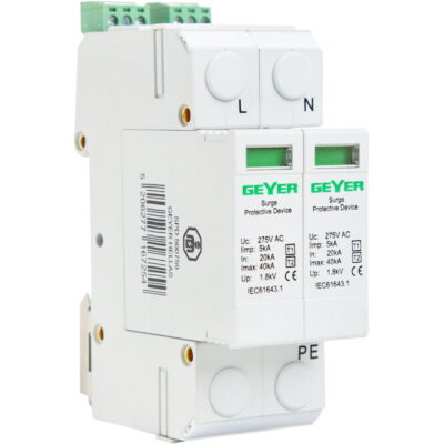 500759 Αντικεραυνικό AC 1P+Ν τύπος Τ1 +Τ2 GEYER