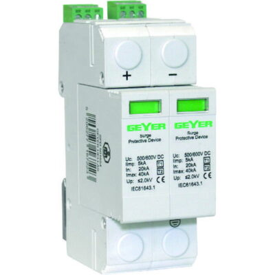 501654 Αντικεραυνικό DC 2P τύπος Τ1 +Τ2 600V GEYER
