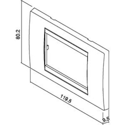 703051G Πλαίσιο 3 θέσεων Σατινέ GEYER