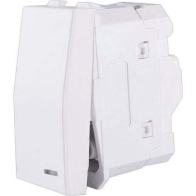 730201S Διακόπτης απλός με ενδεικτική λυχνία 1 θέσης Λευκός 10ΑΧ 250V GEYER