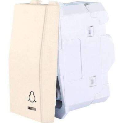 735202S Μπουτόν με ενδεικτική λυχνία 1 θέσης Ιβουάρ 10ΑΧ 250V GEYER