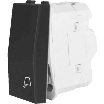 735305S Μπουτόν κουδουνιού 1 θέσης Μαύρο 10ΑΧ250V GEYER