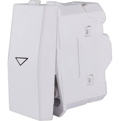 735701S Μπουτόν ρολλών 1 θέσης Λευκό 10ΑΧ250V GEYER