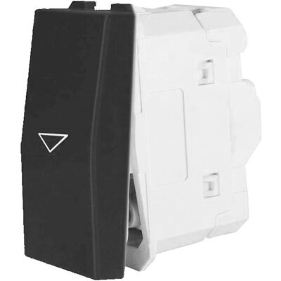 735705S Μπουτόν ρολλών 1 θέσης Μαύρο 10ΑΧ250V GEYER