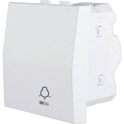 736201S Μπουτόν με ενδεικτική λυχνία 2 θέσεων Λευκό 10ΑΧ 250V GEYER