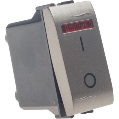 7712.2.H Μηχανισμός διακ. διπολ(0-1) με φώτ.ένδειξη σατινέ GEYER