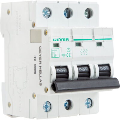 EA320C Αυτόματη ασφάλεια 3P C 20A 6kA GEYER