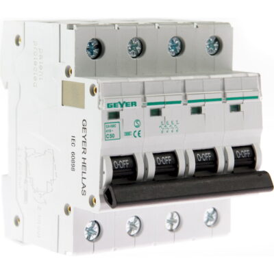 EA450C Αυτόματη ασφάλεια 4P C 50A 6kA GEYER