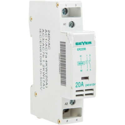 ER220B Ρελέ θερμ/τών 20A 230V AC 2NO 1M GEYER