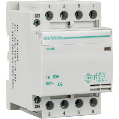 ER363B Ρελέ θερμ/τών 63Α 230V AC 4NO 3M GEYER