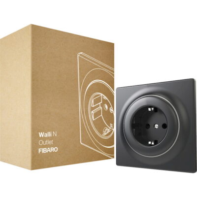FGWSONF-011-8 FIBARO Συμβατική πρίζα σούκο (Ανθρακί) - Σειρά Walli GEYER