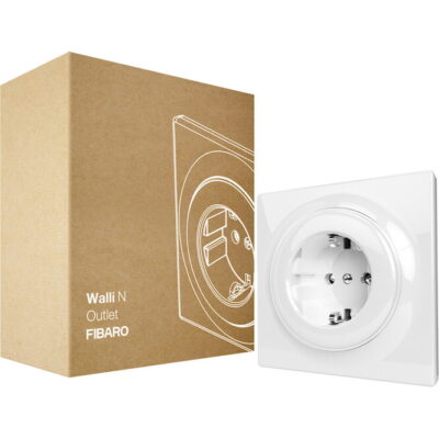 FGWSONF-011 FIBARO Συμβατική πρίζα σούκο (Λευκό) - Σειρά Walli GEYER