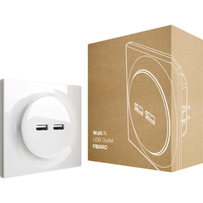 FGWU-021 FIBARO Χωνευτή πρίζα USB (λευκό) - Σειρά Walli GEYER
