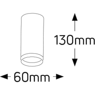 FS60130GU10B Spot οροφής επίτοιχο GU10 IP20 μαύρο GEYER