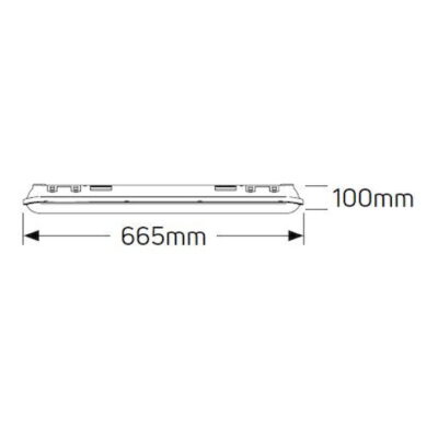 FT8S0.6HP Φωτιστικό για λάμπα LED Τ8 1x0.6m IP65 GEYER