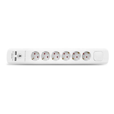 GES-161 Πολύπριζο 6 θέσεων διακόπτη 2 USB GEYER