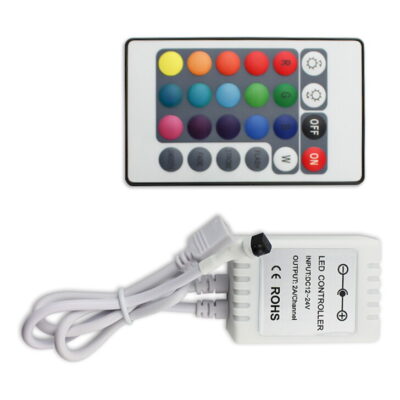 L24KIR1272 Infrared aluminium shell 24-key RGB controller 12V/216W-24V/432W GEYER