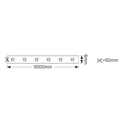 L4.8V12W65 Ταινία LED Eco 4.8W 12V 2700K 180-240lm IP65 GEYER