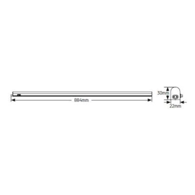 LCT590 Φωτιστκό Πάγκου 10W 4000K 1200lm 0.9m GEYER