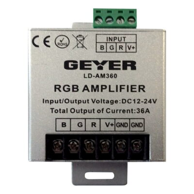 LD-AM360 Ενισχυτής σήματος για ταινία LED RGB 360W, 36A GEYER