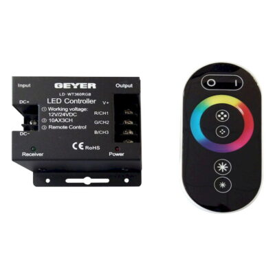 LD-WT360RGB Ασύρματος ρεοστάτης και τηλεχειριστήριο αφής για ταινία LED RGB 360W GEYER