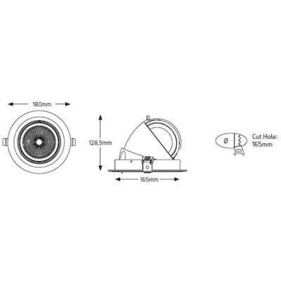 LDLC16535S60W Φωτιστικό LED Downlight 35W 4000Κ 3800lm 60° GEYER