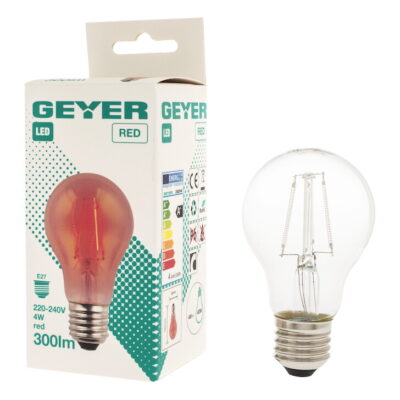 LFA274-R Λάμπα LED Color A60 4W E27 κόκκινo 60lm GEYER