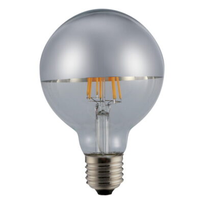 LFGBM276SD Λάμπα LED Αντεστραμμένου καθρέφτη ασημί G125  6W E27 2700K 480lm dim GEYER