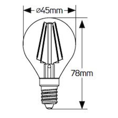 LFGLC144 Λάμπα LED Σφαιρική Filament G45 4W E14 4000K 470lm GEYER