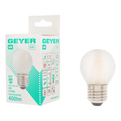 LFGSW274 Λάμπα LED Σφαιρική Filament matt G45 4W E27 2700K 400lm GEYER