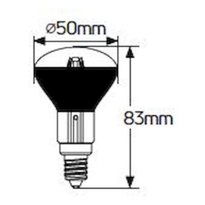 LFKCE14 Λάμπα LED Filament R50 5W E14 4000K 470lm GEYER