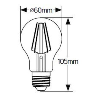 LFMA276CD Λάμπα LED Αντεστραμμένου καθρέφτη χαλκός A60 E27 6W 2700K 550lm dim GEYER