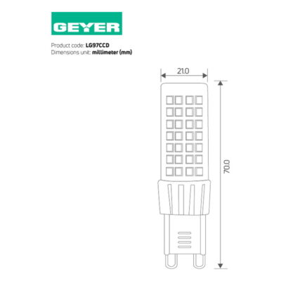 LG97CCD Λάμπα LED G9 7W 4000Κ 700lm dim. GEYER