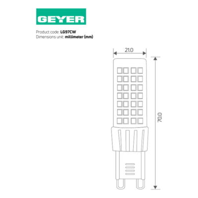 LG97CW Λάμπα LED G9 7W 3000Κ 900lm GEYER