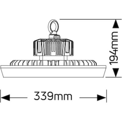 LHB150NS LED ΚΑΜΠΑΝΑ 150W 5000K 19500LM GEYER