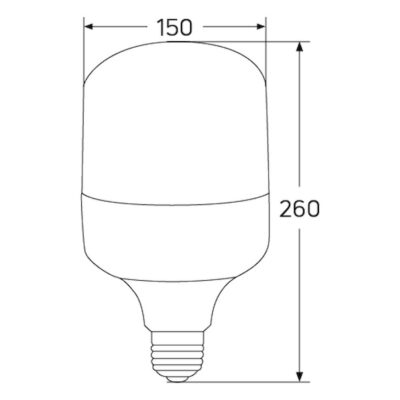 LHPC2780SA Λάμπα LED High Power Economy 80W E27 4000K 7200lm IP44 με αντάπτορα Ε40 GEYER